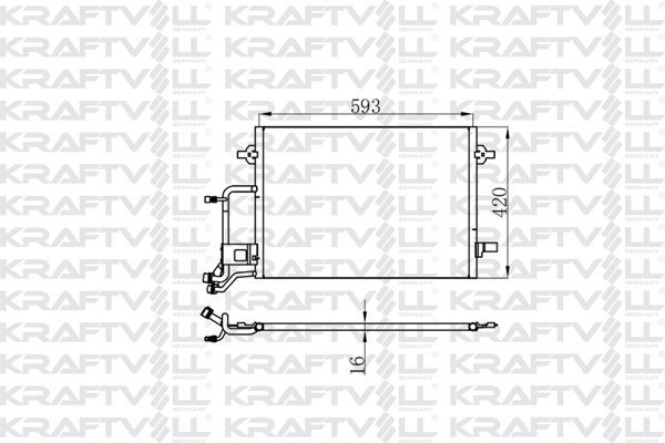 Klima Radyatörü  Audi A4 Sedan (B5)(02.1999->)  KRAFTVOLL 08060150