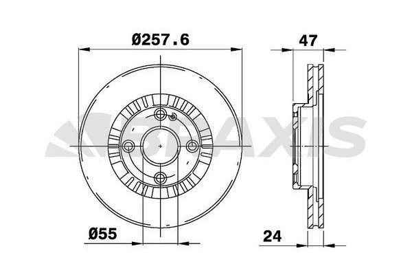 Fren Disk Ayna Ön Sağ ve Sol Mazda 323 F/S Sedan (BJ)(05.1998->)  BRAXIS AE0498