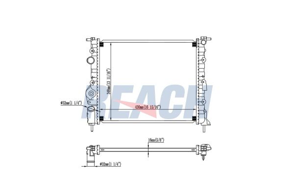 Su Radyatörü  Renault Clio II / (Makyajlı)(B/CB0)(06.2001->)  VEKA 16-3141B