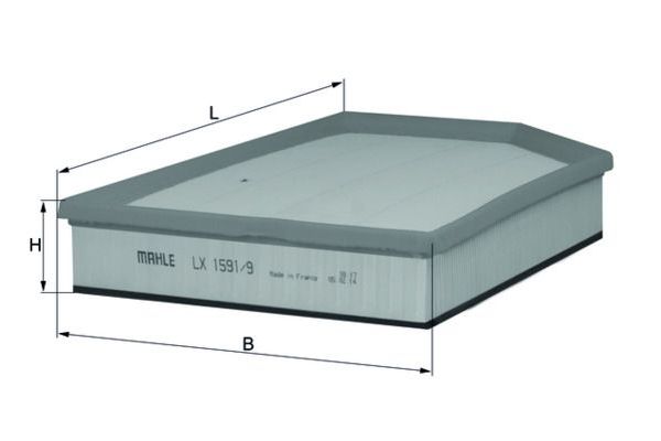 Hava Filtresi  Volvo S80 Sedan (02.2006->)  MAHLE LX 1591/9