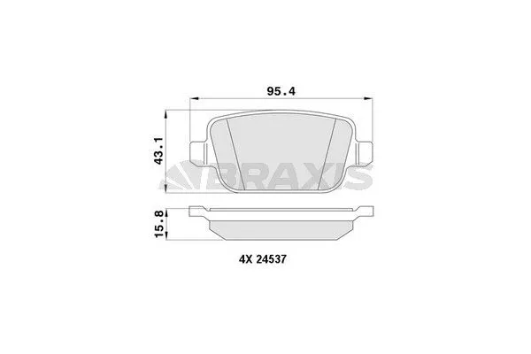 Fren Disk Balata Arka Ford Kuga (CBV)(2008->)  BRAXIS AA0062