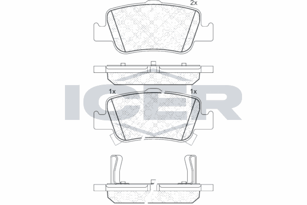 Fren Disk Balata Arka CARRINGO 55085