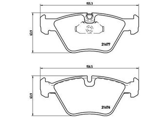 Fren Disk Balata Ön BREMBO P 06 022  34116761279 34111163387 34111163953 34111164330 34111164331 34112157587 34112157588 34116761277