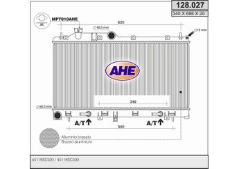 Su Radyatörü  RADISEN RR 67725  45119SC030 45119SC000 45119AG00A 45119FG010 45119SC020 45119SC090
