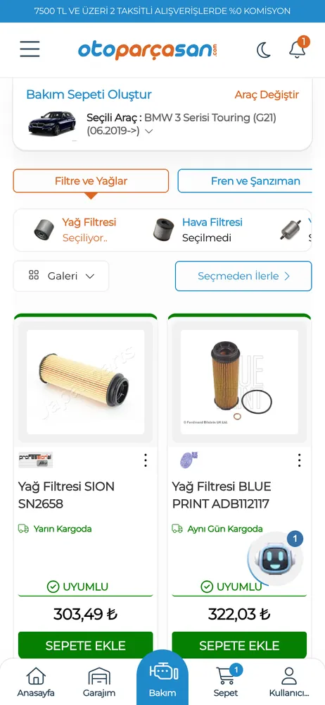 Bakım Robotu Ekranı