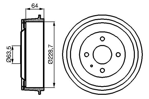Kampana Arka Sağ veya Sol Ford Sierra S.Wagon (1982->)  BOSCH 0 986 477 012