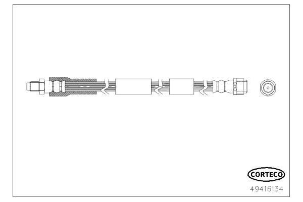 Fren Hortumu Ön Sağ veya Sol CORTECO 49416134