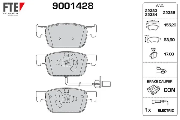 Fren Disk Balata Ön Audi A5 Sportback (F5F)(10.2019->)  FTE 9001428