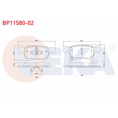 Fren Disk Balata Ön Opel Corsa E (2014->)  VEKA BP11580-02