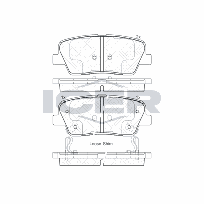 Fren Disk Balata Arka Kia Sorento (XM)(2009->)  OTOZONE FDA8012-R