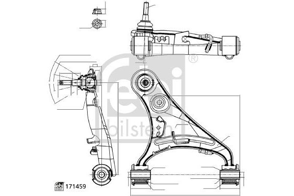 Salıncak Ön Üst Sol Land Rover Discovery 4 (06.2009->)  FEBI BILSTEIN 185763
