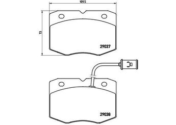 Fren Disk Balata Ön BREMBO P A6 014  1906158 1906038 1906428