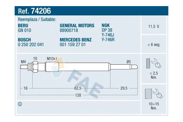 Isıtma Bujisi  Mercedes Vaneo Compact Van (BM 414)(10.2001->)  BREMI 26060