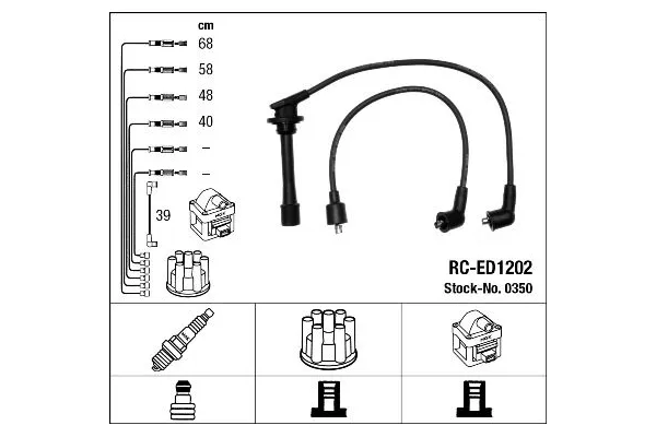 Buji Kablosu  Daihatsu Feroza (F300)(1989->1997)  NGK 0350
