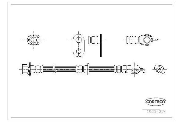 Fren Hortumu Ön Sol Peugeot 107 (05.2005->)  FROW 276.1117.002