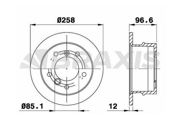 Fren Disk Ayna Arka Sağ ve Sol BRAXIS AD0997