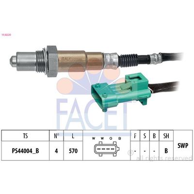 Oksijen (Lambda) Sensörü  Fiat Ducato P.Van 15 (03.2002->)  FACET 10.8220