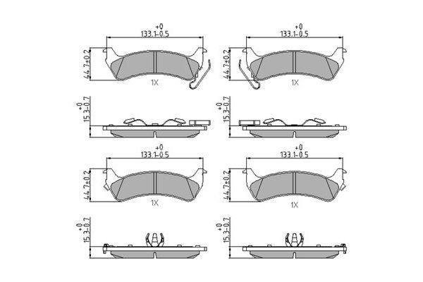 Fren Disk Balata Arka Jeep Grand Cherokee (ZJ/Z)(1993->)  VALEO 671509