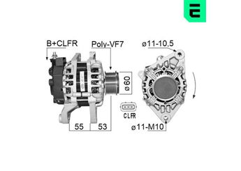 Alternatör  ERA 209004A  373002B750 37300-2B750 373002B760 37300-2B760 373004A700 37300-4A700