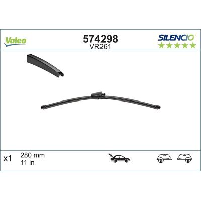 Silecek Süpürgesi Arka  280 mm - 11 inç VALEO 574298