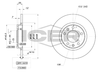Fren Disk Ayna Arka Sağ ve Sol OPEL ORJINAL 1609582880  1609582880 1642776380
