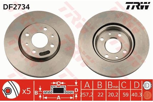 Fren Disk Ayna Ön Sağ ve Sol Fiat Panda (271) Van (2003->)  PSA ORJINAL 4249.L2