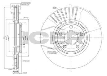 Fren Disk Ayna Ön Sağ ve Sol RENAULT ORJINAL 402069828R  402069828R 40206ET01A 40206-ET01A 40206JY01A