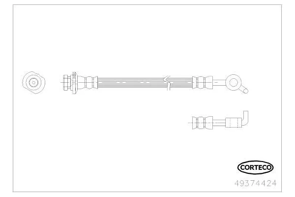 Fren Hortumu Arka Sağ Nissan Qashqai +2 (J10)(08.2008->)  SWAPP 40524