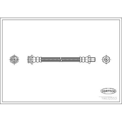 Fren Hortumu Arka Sağ veya Sol Nissan Terrano (WD21)(12.1987->)  CORTECO 19032553