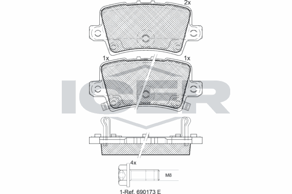 Fren Disk Balata Arka TWINS 16325