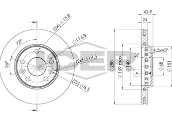 Fren Disk Ayna Ön Sağ ve Sol RENAULT ORJINAL 402064151R  402064151R 402060010R 402067902R 402069741R 4020600Q2D 4020600Q2M 402067668R 402060010RSK 402063793R 40 20 600 10R 40 20 641 51R