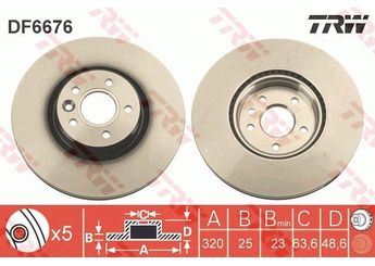 Fren Disk Ayna Ön Sağ ve Sol TRW DF6676S  31329122 274521 31262720 31302573