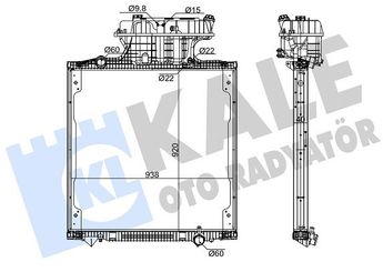 Su Radyatörü  KALE 363625  1331HQ133001133029 1331.HQ 1330.01 1330.29 81061006915 81061016801