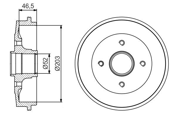 Kampana Arka Sağ veya Sol Citroen Saxo (03.1996->)  BOSCH 0 986 477 184