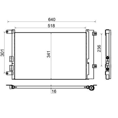 Klima Radyatörü  Alfa Romeo 147 (190)(2004->)  MAHLE AC 401 000S
