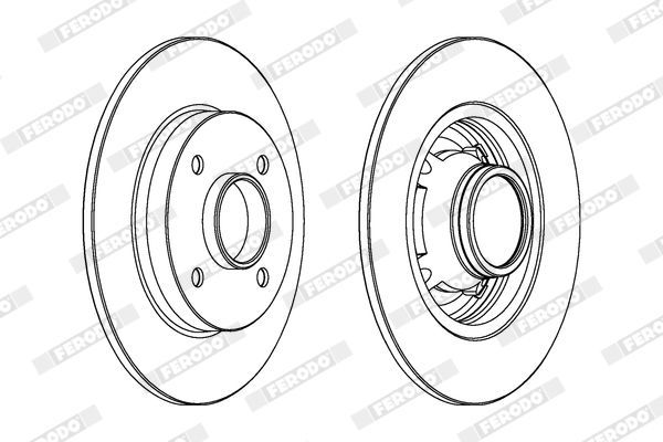Fren Disk Ayna Arka Sağ ve Sol FERODO DDF1564C-1