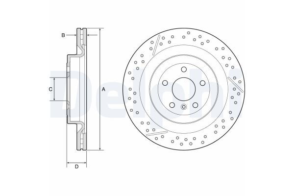 Fren Disk Ayna Arka Sağ ve Sol Mercedes GLE -Serisi (BM 166)(04.2015->)  DELPHI BG9223C