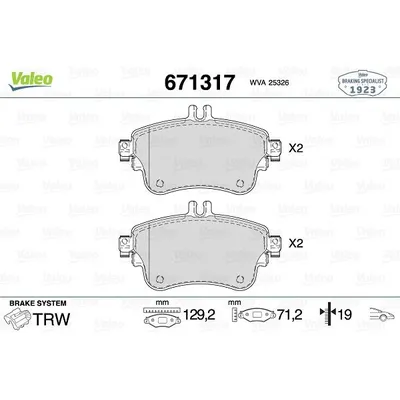 Fren Disk Balata Ön VALEO 671317
