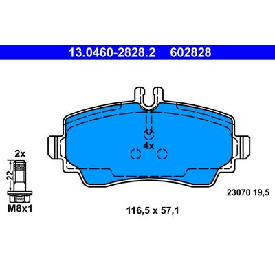 Fren Disk Balata Ön ATE 13.0460-2828.2