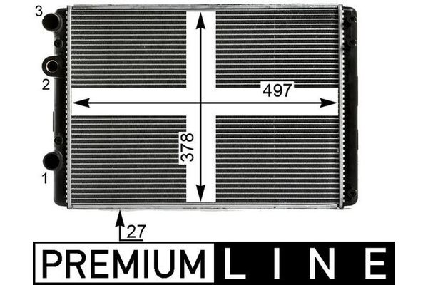 Su Radyatörü  Mazda 626 Sedan/ Coupe/ S.Wagon (GD/GV)(06.1987->)  MAHLE CR 29 000P