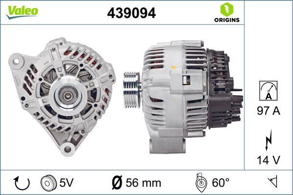 Alternatör  Citroen Saxo (03.1996->)  VALEO 439094