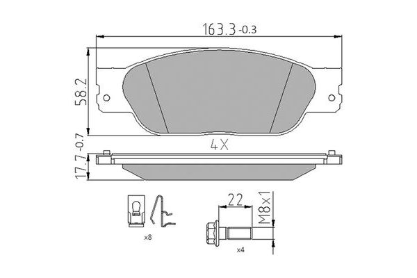 Fren Disk Balata Ön Jaguar XJ (X350/X358)(2003->)  MAGNETI MARELLI 363700415001