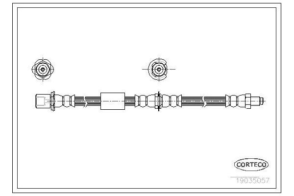 Fren Hortumu Ön Sağ veya Sol Daihatsu Cuore (L501)(1995->1999)  CORTECO 19035057