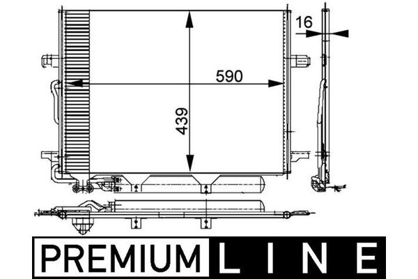 Klima Radyatörü  Mercedes CLS (BM 219)(06.2004->)  MAHLE AC 318 000P