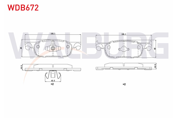 Fren Disk Balata Ön Dacia Logan MCV II (2013->)  WALBURG WDB672