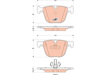 Fren Disk Balata Arka TRW GDB1857  GDB1857 34216775342 34 21 6 775 342 34216790966 34 21 6 790 966 6775342 6 775 342 6790966 6 790 966