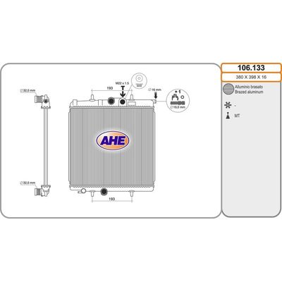 Su Radyatörü  Peugeot 206 SW (08.2002->)  PSA ORJINAL 1330J4