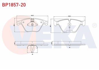 Fren Disk Balata Ön VEKA BP1857-20  