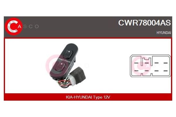 Cam Açma Düğmesi Ön Sol MCAR AN-808