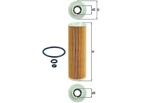 Yağ Filtresi  Mercedes Sprinter II Kombi (01.2006->)  MAHLE OX 183/5D1